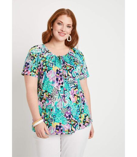 T-shirt long ample imprimé