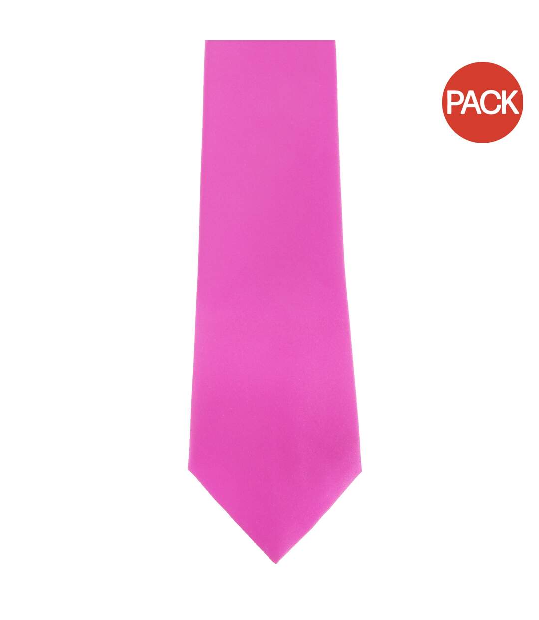 Premier Mens Plain Satin Tie (Narrow Blade) (Pack of 2) (Hot Pink) (One Size) - UTRW6934