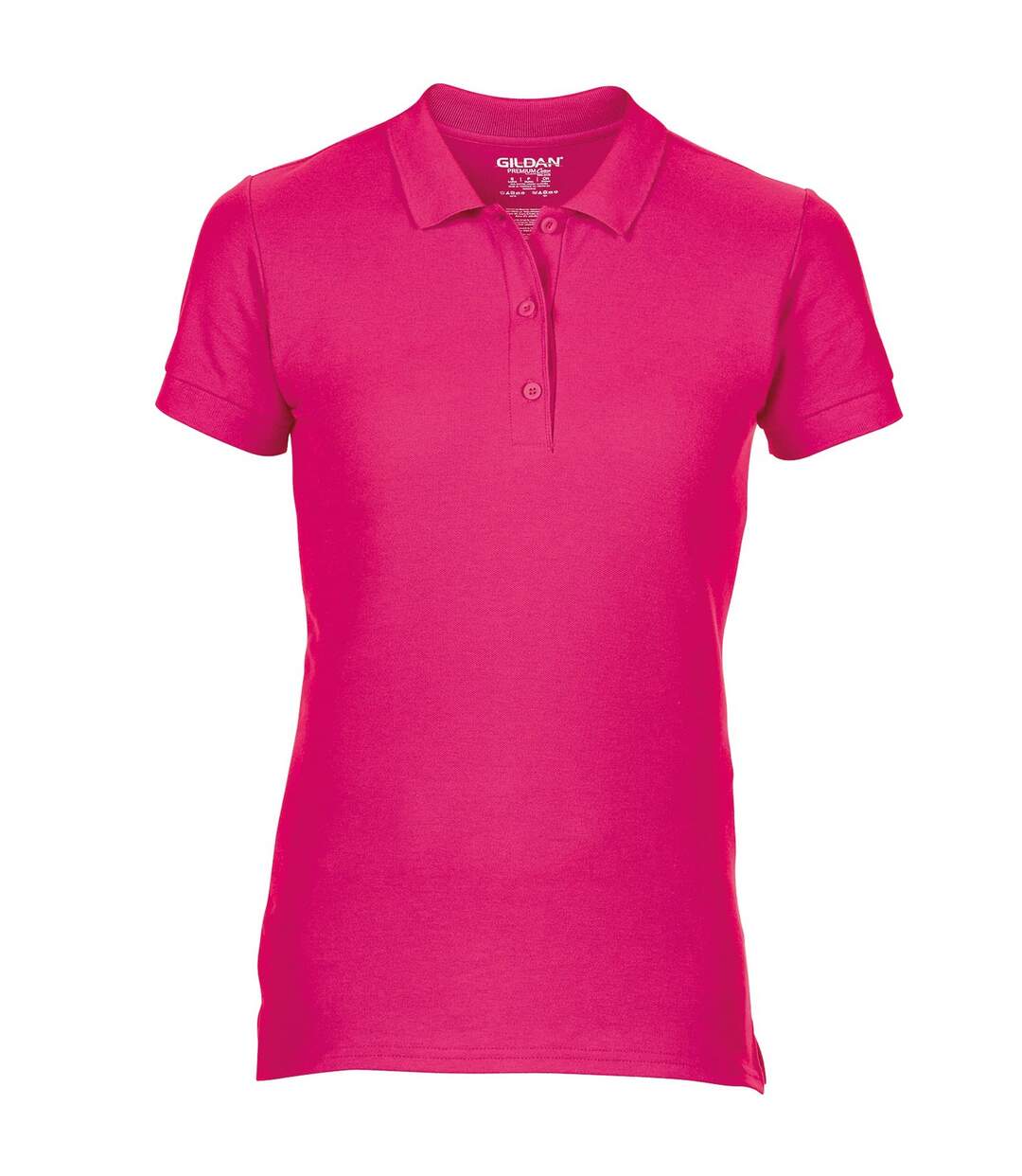 Polo sport 100% coton femme rose Gildan-1