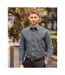 Russell Collection Mens Long Sleeve Easy Care Poplin Shirt (Convoy Gray) - UTBC1027-1