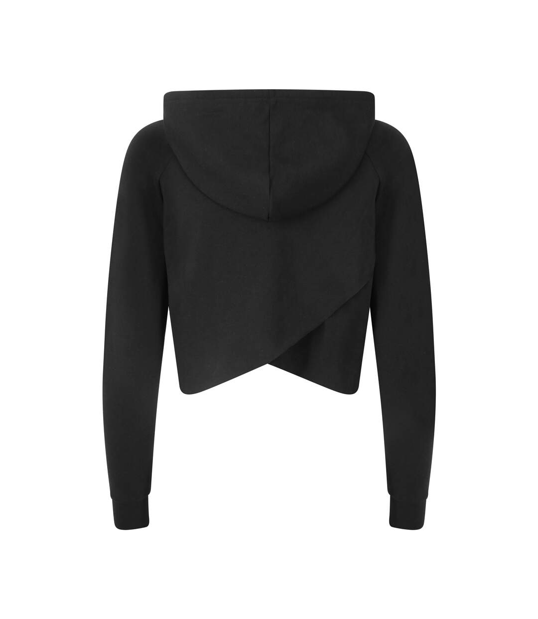 AWDis Womens/Ladies Cool Cross Back Cropped Hoodie (Jet Black)