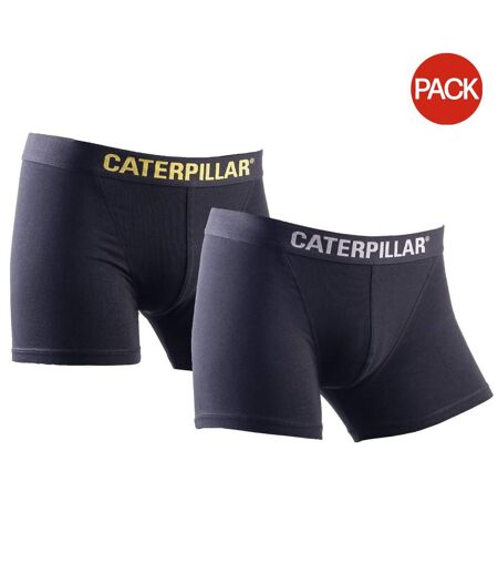 Caterpillar Mens Boxer Shorts (Pack of 2) (Black/Yellow/Charcoal) - UTFS6916