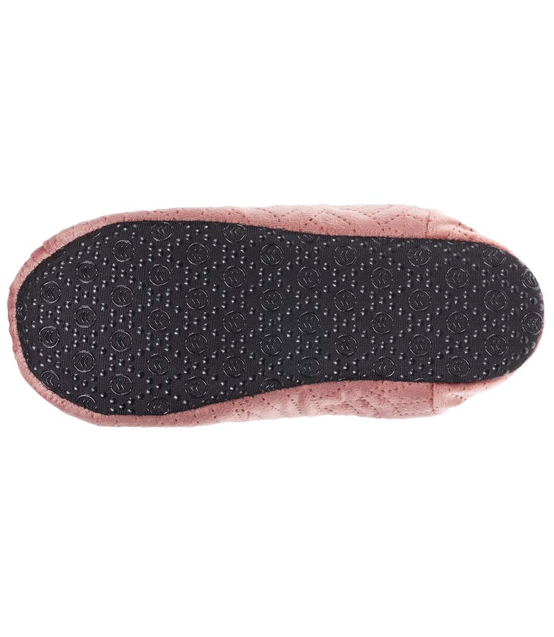 Isotoner Chaussons extra-light Mules femme en microvelours et semelle à picots antidérapants