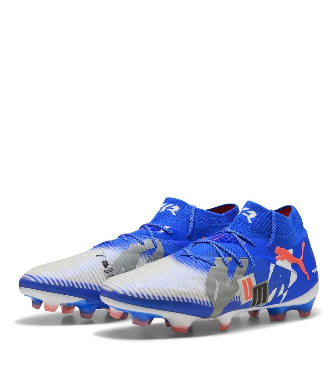 Unisex Adult Future 8 Ultimate Firm Ground Football Boots White Blue Puma-1