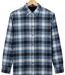 CHALLENGER BOB — Chemise à carreaux manches longues flanelle bleu/blanc : la douceur chaude au quotidien-5