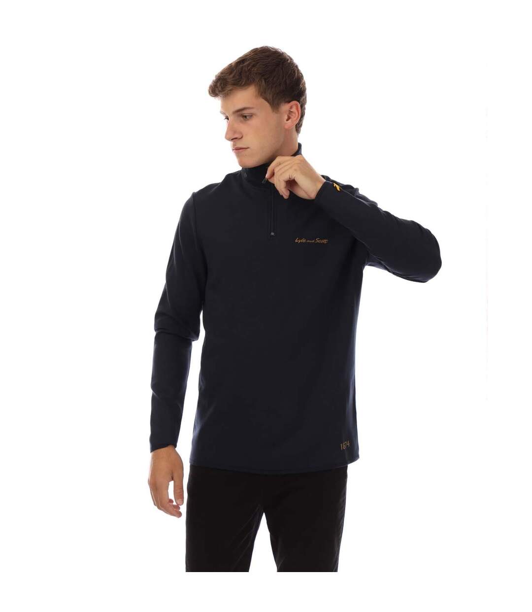 Mens Academy Fly Fleece Tracksuit Navy Lyle & Scott-2