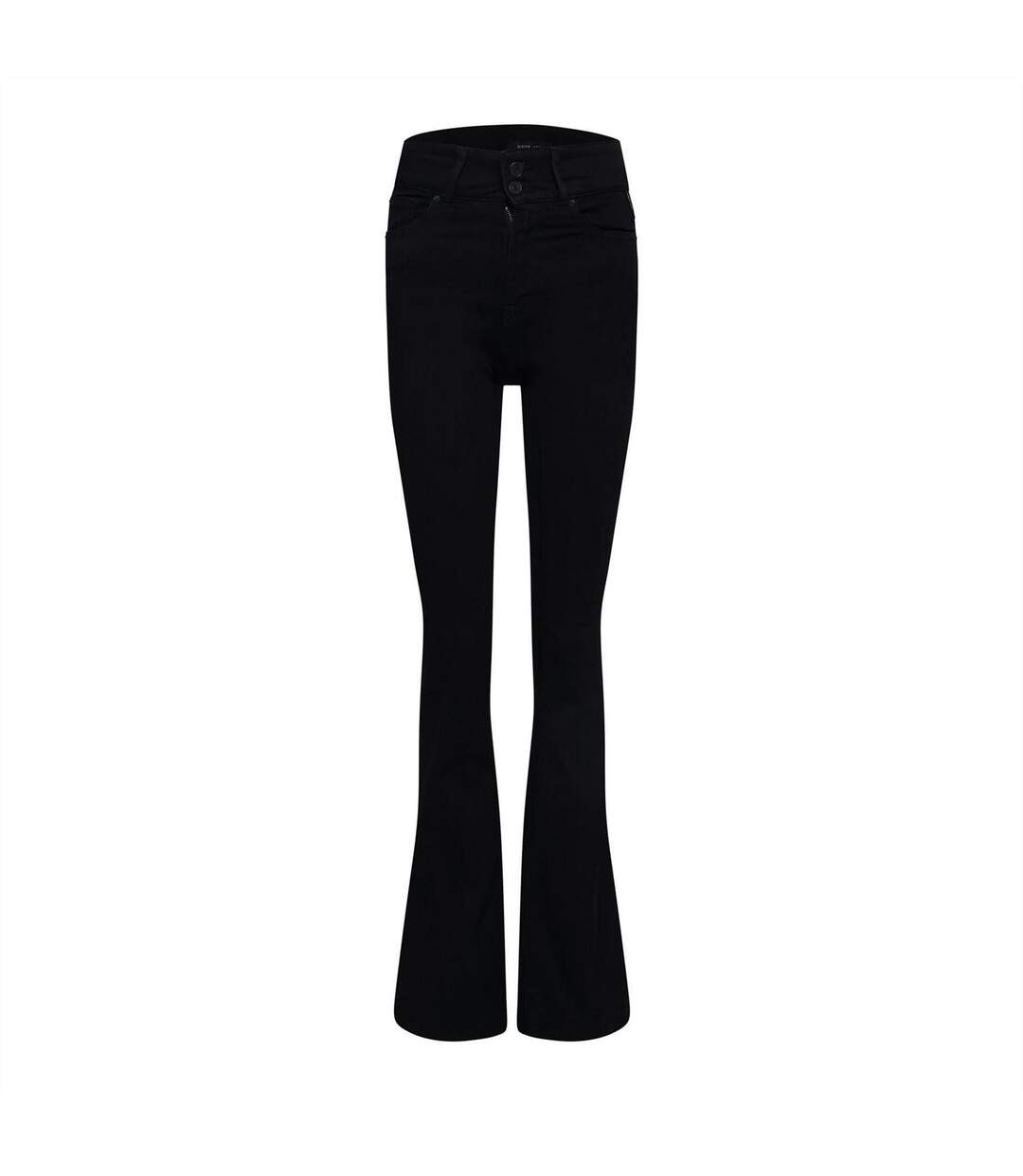 Womens/ladies New Luz Denim Bootcut Jeans Black Replay-1