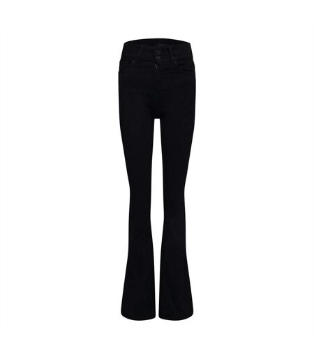 Womens/ladies New Luz Denim Bootcut Jeans Black Replay