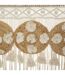 Lot de 2 Rideaux de fils détails macramé et pompons - 90 x 200 cm - Beige-2