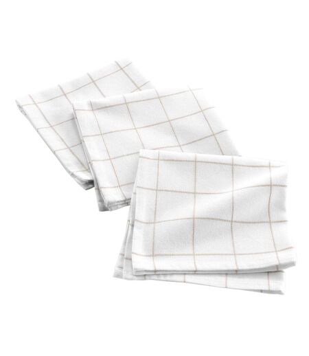 Lot de 3 Serviettes de Table Axel 40x40cm Naturel