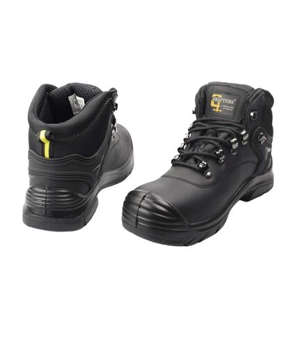 Mens super wide eeee fitting safety boots black Grafters