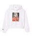 Womens/ladies Print Oversized Hoodie White Lacoste-1