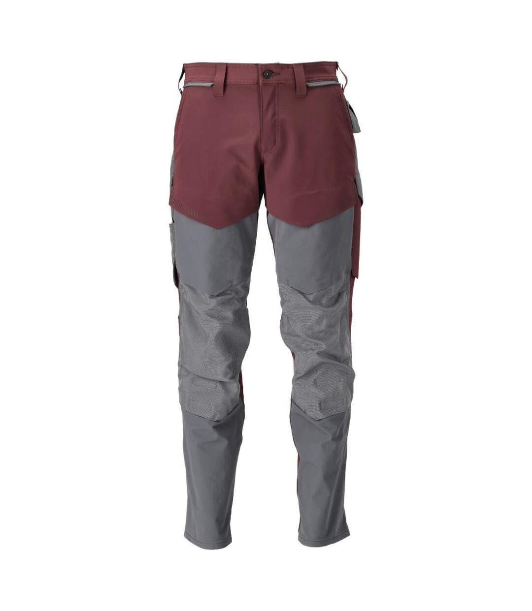 Pantalon De Travail Customised Homme Bordeaux Gris Pierre Mascot-1