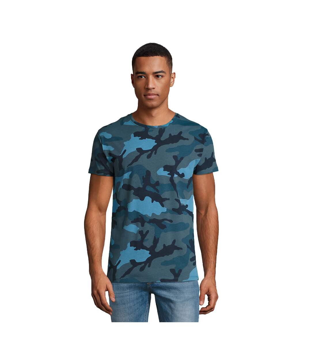 T-shirt Homme Bleu SOLS-1