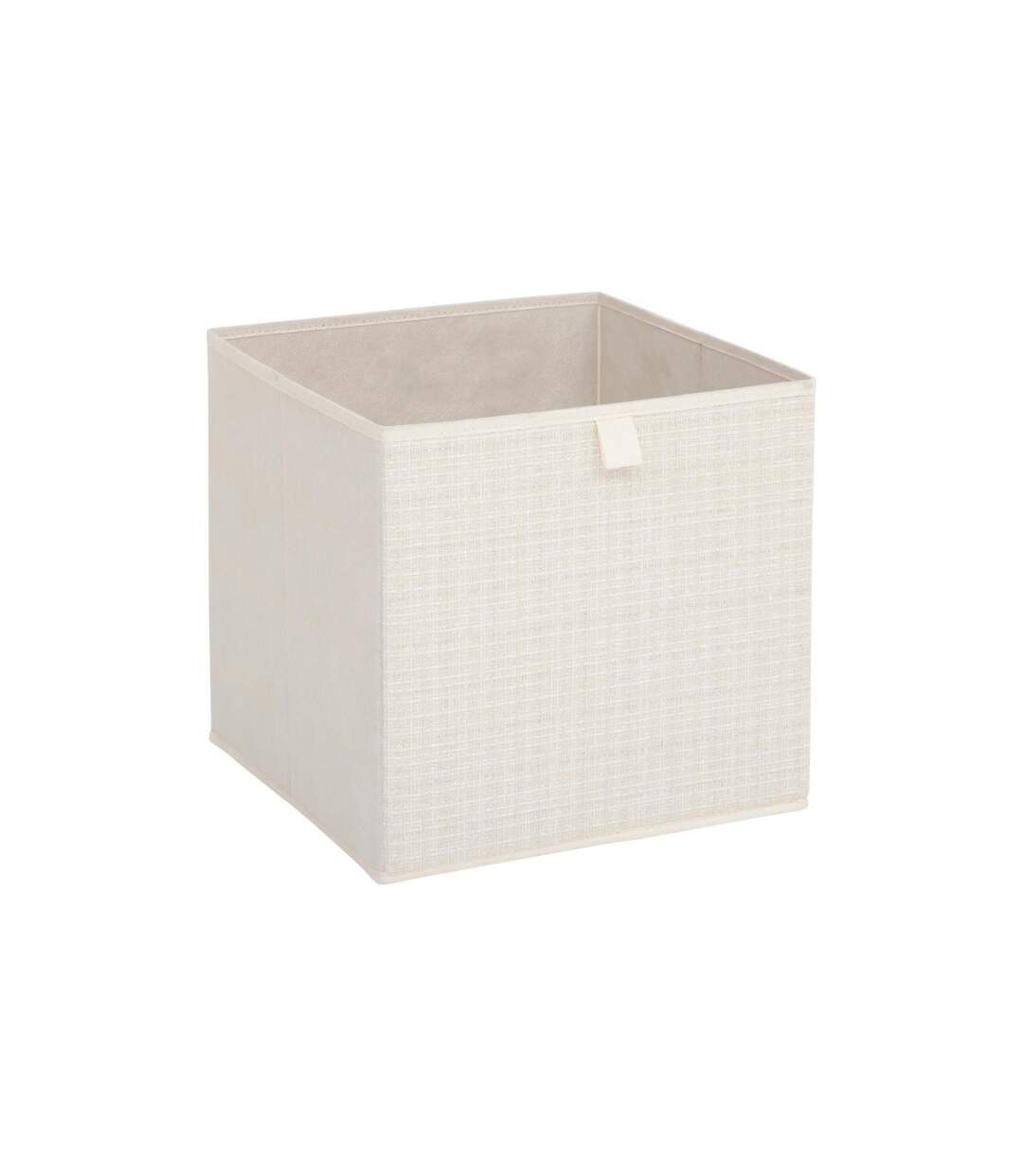 Boîte de Rangement Imprimé Tweed 31x31cm Beige-1