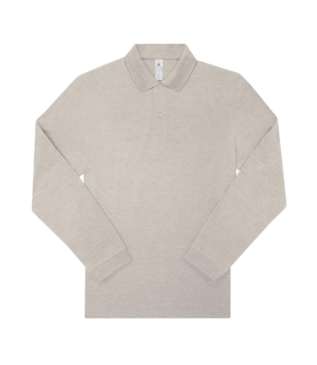 Chemise Manches Longues Motif/style Uni My Polo Homme Gris Clair Chiné B&C-1