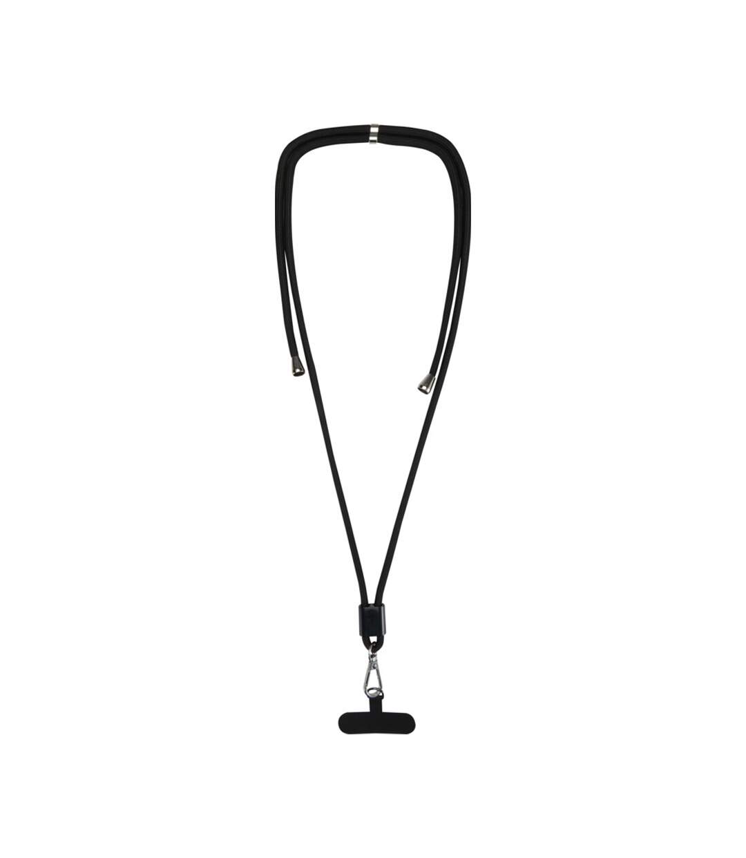 Recycled Adjustable Phone Holder Lanyard Black Unbranded-2