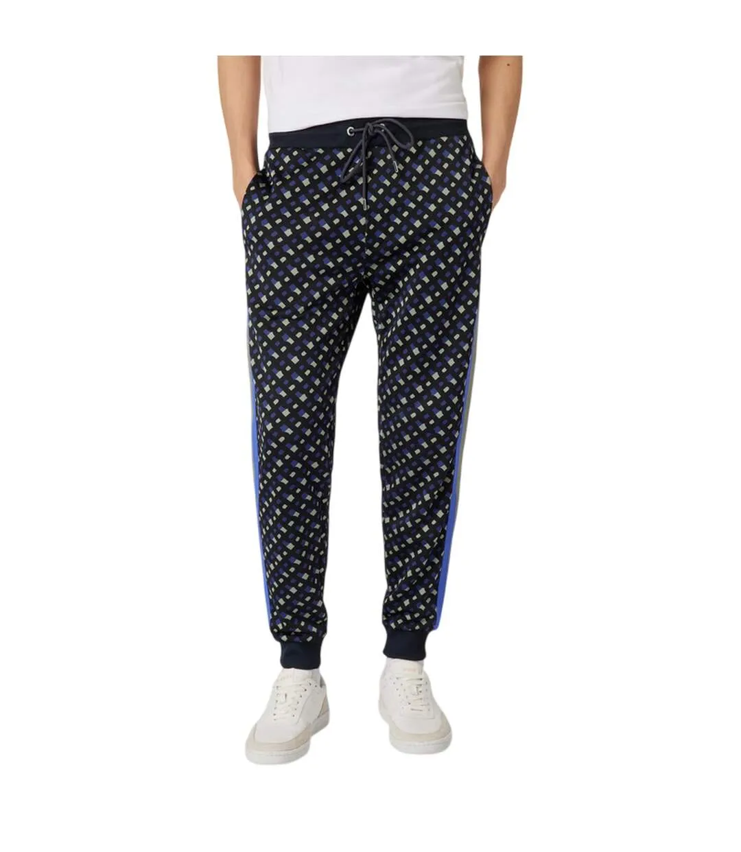 Pantalon De Jogging Motif/style Géométrique Lamont Homme Bleu Foncé Boss-1