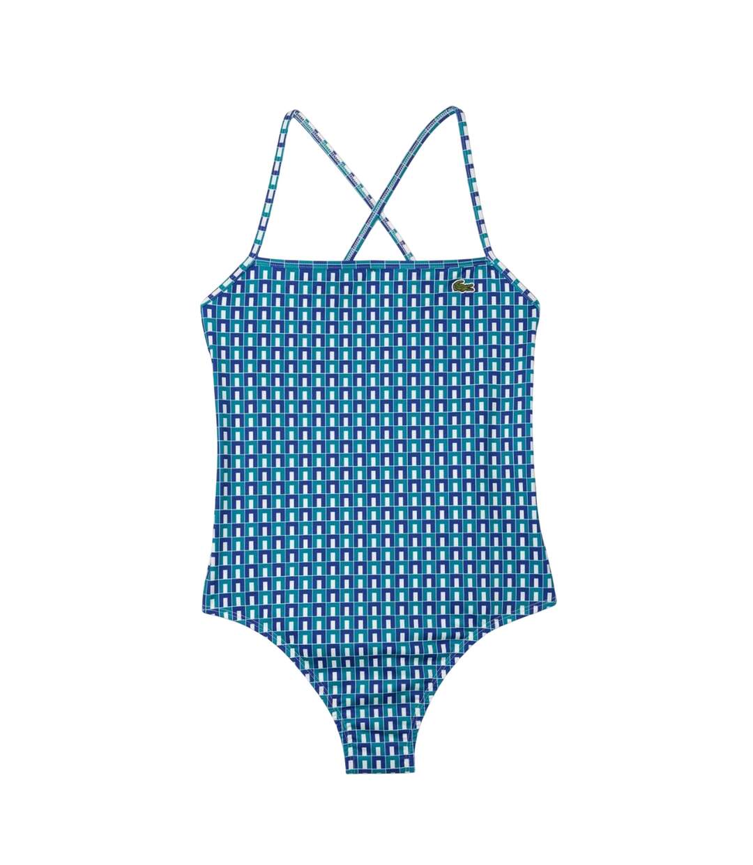 Maillot De Bain 1 Pièce Robert George Femme Bleu Blanc Lacoste-1