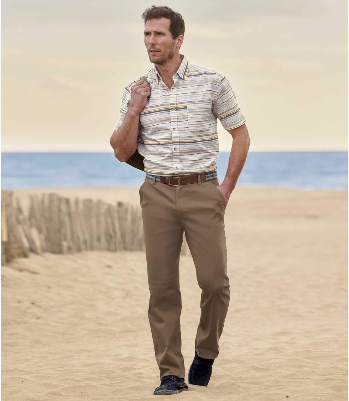 Vycházkové chino kalhoty Summer v casual stylu Atlas For Men