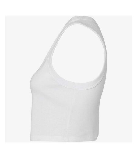 Womens/ladies muscles micro-rib tank top solid white Bella + Canvas