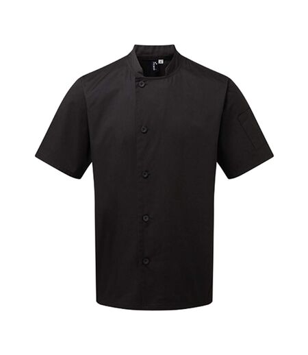 Unisex Adult Essential Short-sleeved Chef Jacket Black Premier