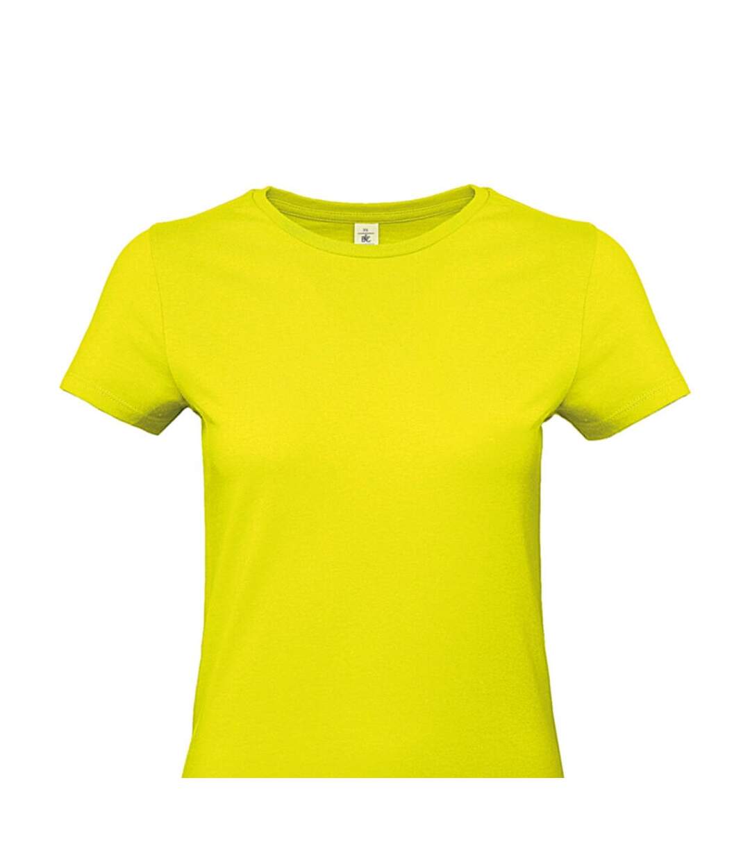 T-shirt #e190 Femme Jaune Fluo Pixel B&C-2