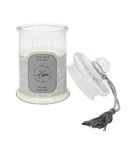 Bougie Parfumée en Verre Bonbonnière 23cm Coton