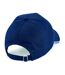 Beechfield Adults Unisex Authentic 5 Panel Piped Peak Cap (French Navy/Bright Royal/White) - UTBC4640-2