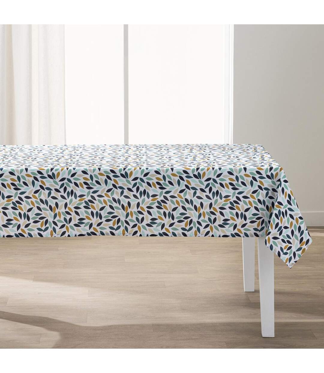 Nappe Antitache Imprimé Confettis 145x240cm Bleu-1