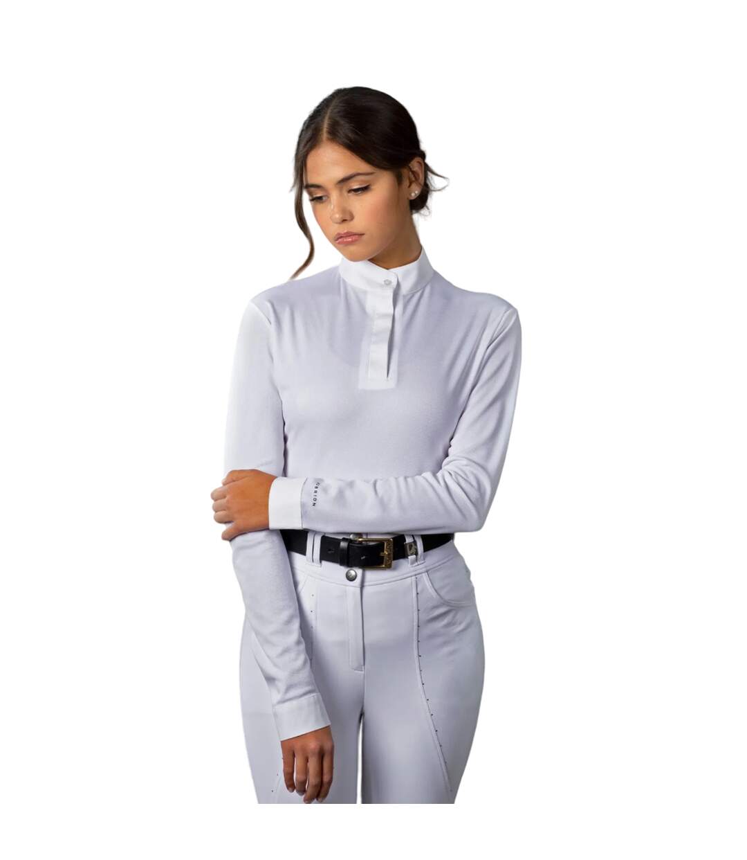 Chemise d´équitation femme blanc Aubrion-1