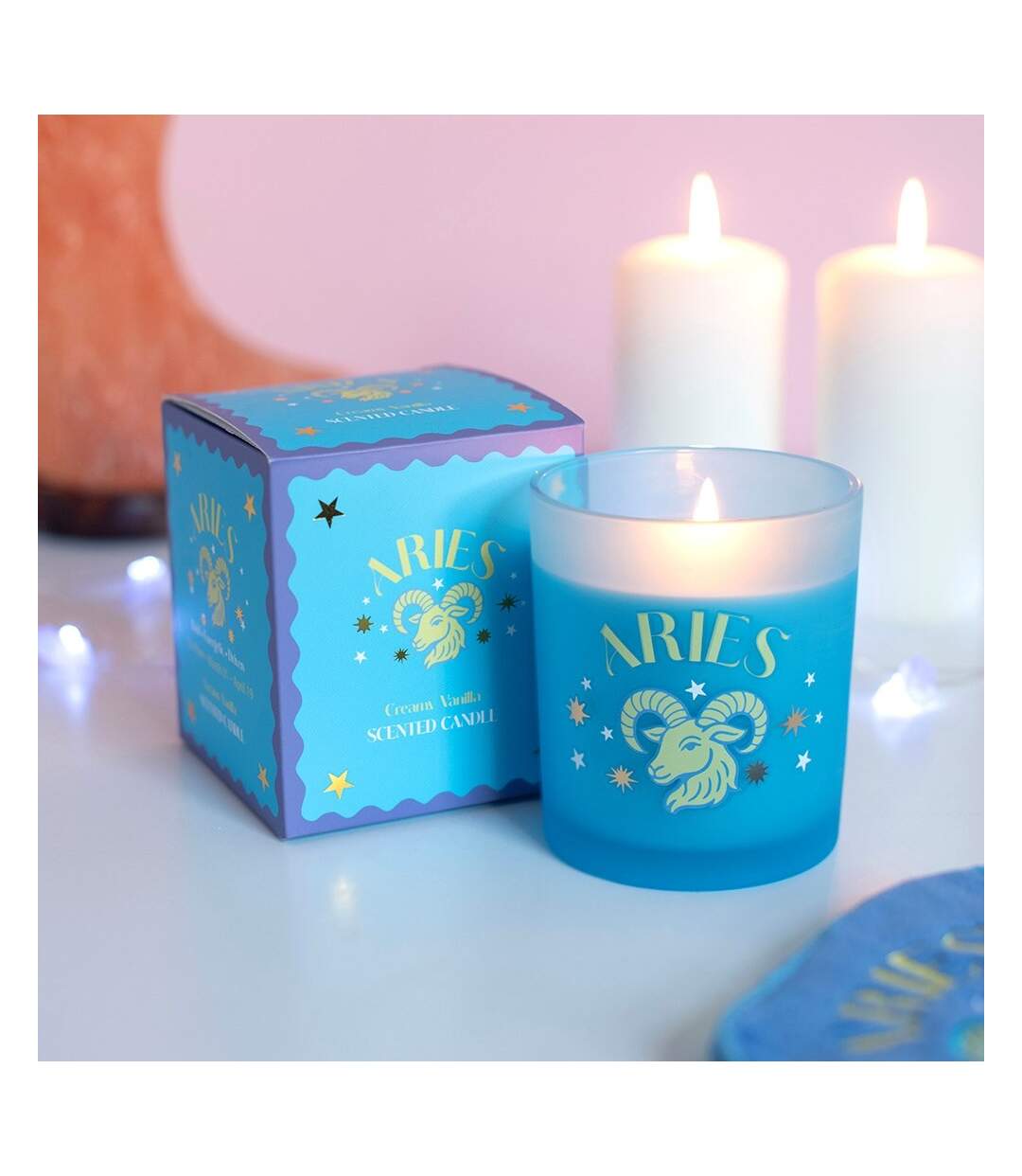 Zest Vanilla Aries Zodiac Candle One Size Blue Something Different-3