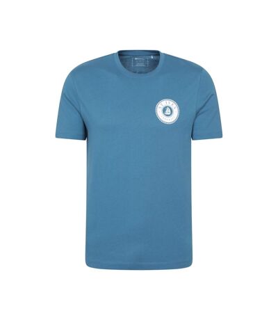 Mens St Ives Sailboat T-shirt Dark Blue Mountain Warehouse