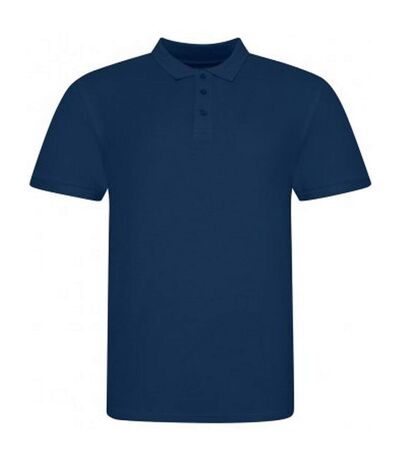 Awdis Mens Piqu Cotton Short-Sleeved Polo Shirt (Blue/Ink) - UTPC4134
