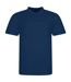 Awdis Mens Piqu Cotton Short-Sleeved Polo Shirt (Blue/Ink)