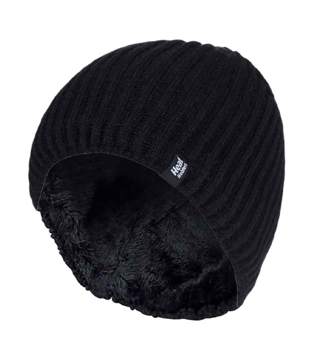 Mens Fleece Lined Thermal Winter Knitted Beanie Hat-1