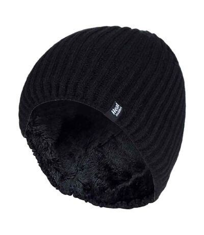 Mens Fleece Lined Thermal Winter Knitted Beanie Hat