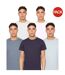 Pack of 5  Mens demtare plain t-shirt  multicoloured Duck and Cover-1