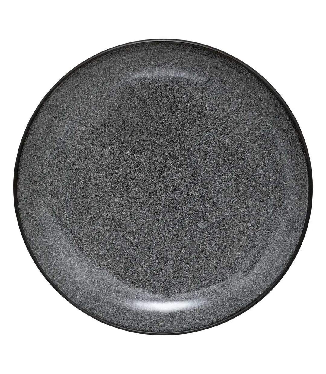 Lot de 6 Assiettes Plates Diane 27cm Gris Foncé-1