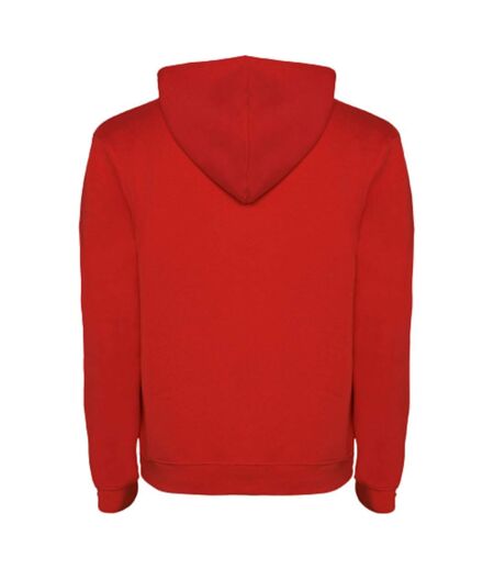 Sweat à capuche urban homme rouge / noir uni Roly