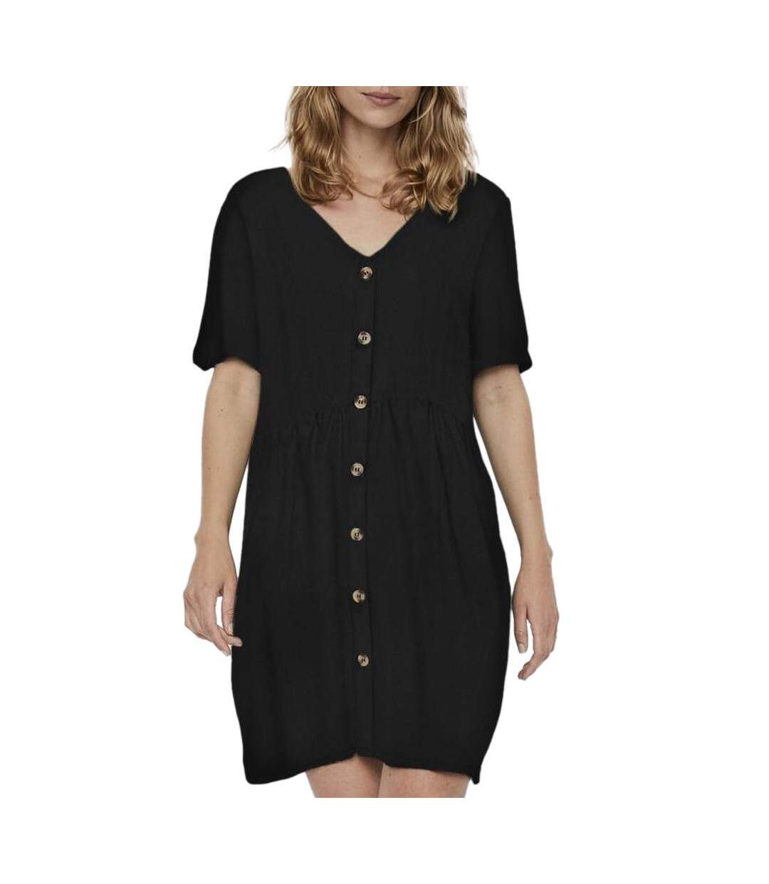 Robe noire femme vero moda mathilda-1
