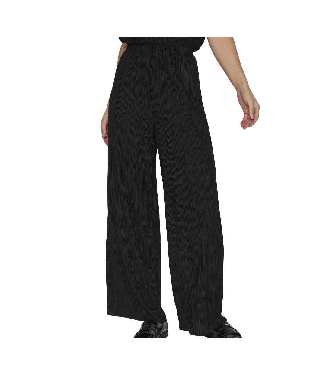 Pantalon fluide noir femme vila viplisa-1