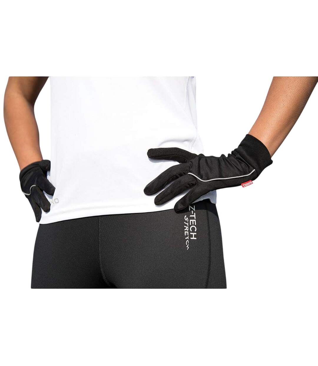 Gants Course À Pied Elite Adulte S Noir Spiro-1