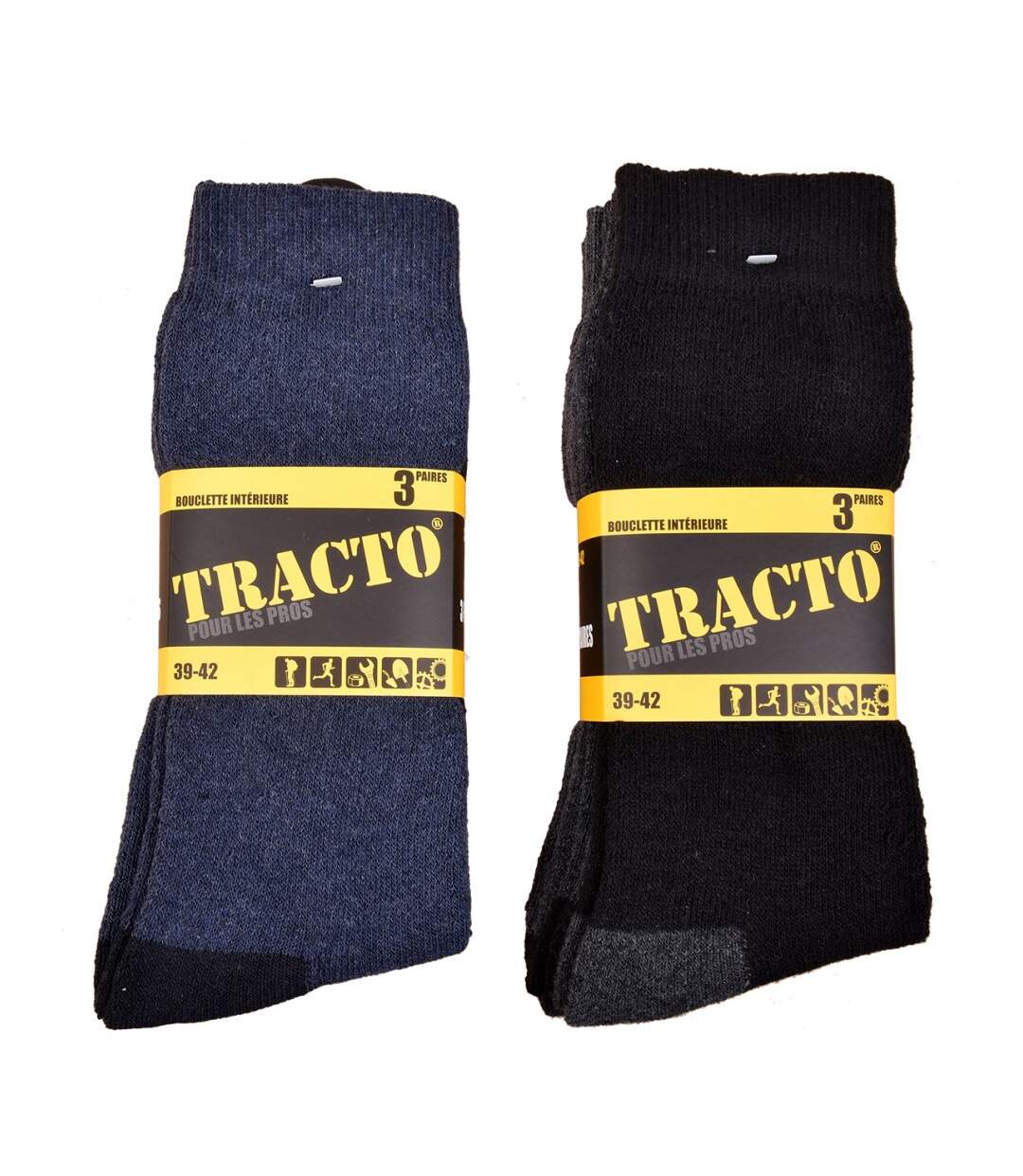 Chaussettes de Travail TRACTO pour Homme Résistance et Qualité Pro - Pack de 6-2