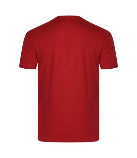 T-shirt Motif/style Logo Dans Cercle Homme Rouge Plein Sport