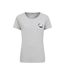 Womens/ladies lake district tree ring organic t-shirt grey Mountain Warehouse