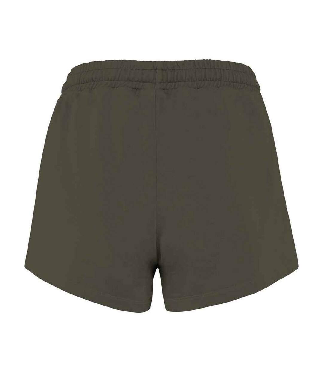 Womens/ladies French Terry Shorts Washed Organic Khaki Native Spirit-2