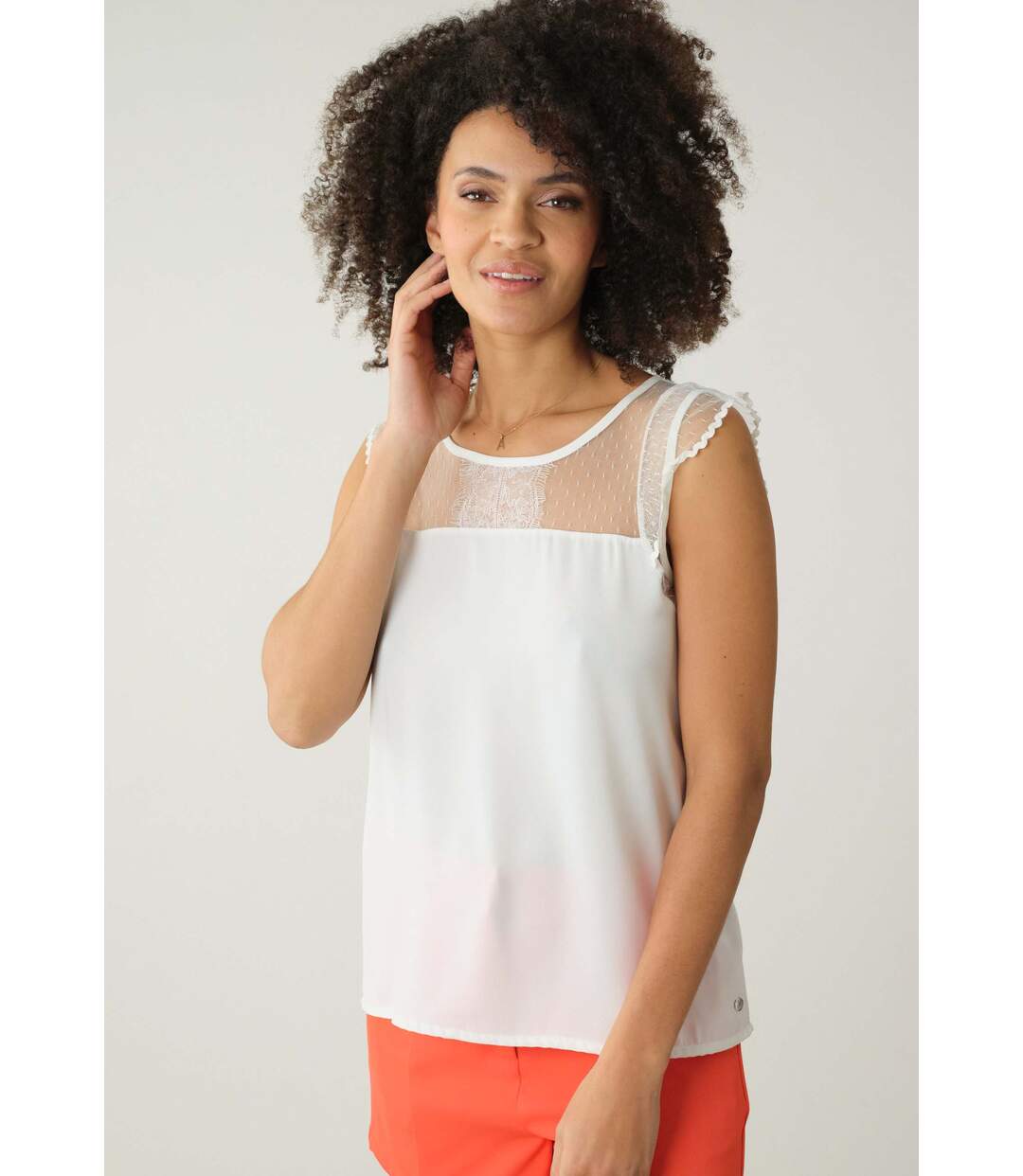 Blouse satinée pour femme SUE-4