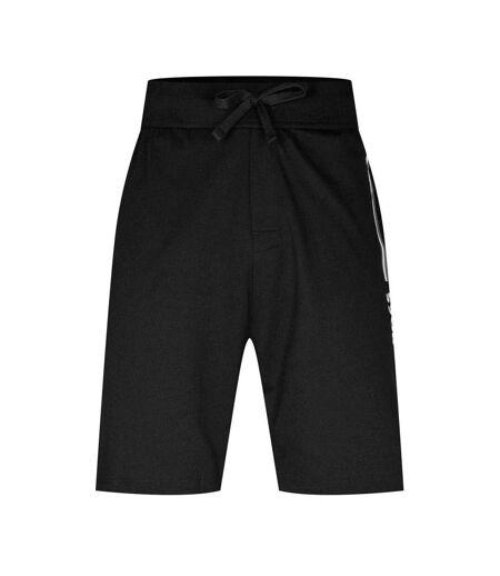 Unisex Adult Lettering Relaxed Fit Sweat Shorts Black Boss