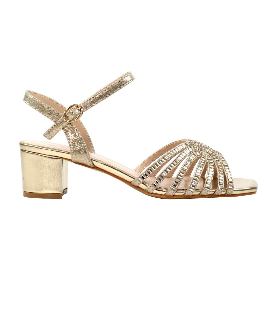 Sandales Twinkle Femme Jaune Or Lunar-3